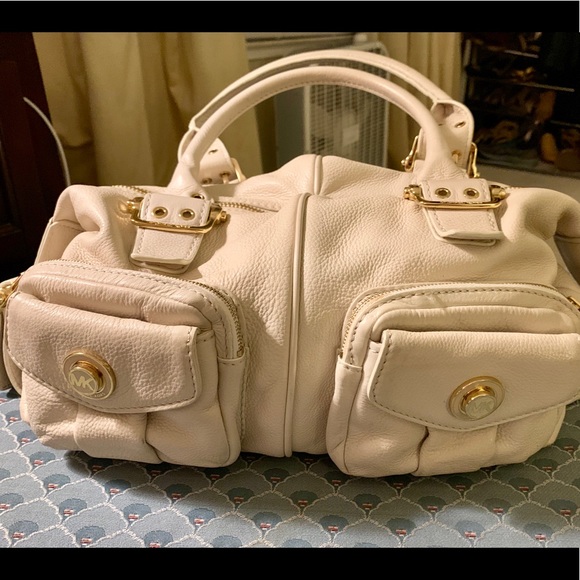 Michael Kors, cream leather satchel & dustbag - Picture 2 of 7